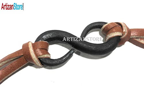 ARTIZANSTORE Iron Infinity Bracelet Unisex Mens Womens Jewellery Iron Anniversary Blacksmith Made3