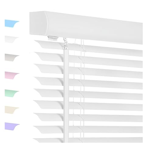 Persiana Veneciana De Aluminio 60/70/80/90/100/105/110/115/120/125/130/140/150cm, Lamas De 2.5cm Cortinas De Privacidad De Interiores Para Cocina/Oficina/baño, Personalizable(Blanca,Ancho 80 x Alto 12