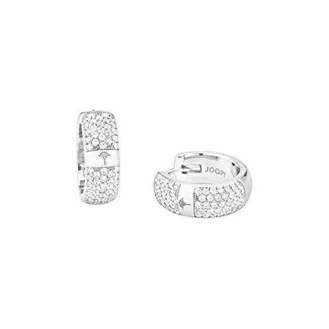 JOOP! Creolen 925 Sterling Silber Damen Ohrschmuck, mit Zirkonia synth, 1,6 cm, Silber, Kommt in Schmuck Geschenk Box, 2027634 Cover