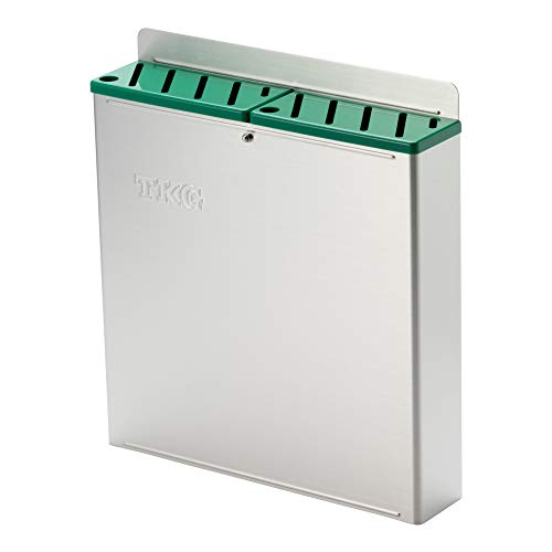 遠藤商事 業務用 TKG プラ板付カラーナイフラック 大 Aタイプ 緑 本体18-8 フタABS樹脂 日本製 AHU694