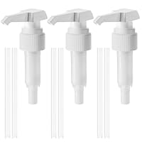 Aieve 3 STK. Dosierpumpe für Nutrition Vital Drink Zerop, Ersatz Sirup Pumpe für Bulk Sirup zuckerfrei 1L Flasche, mit 6 Langen Schläuchen, BPA-Frei (Nicht für 500ml Vital Drink Flasche)