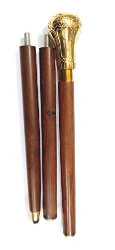 Collectible Brown Wooden Nautical Walking Stick Cane 38