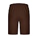 Men's Shorts Lightweight Quick Dry Comfy Loose-fit Solid Color Casual Summer Beach Short with Pockets 2026 Fashion Brown