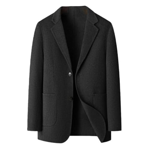 Chaqueta corta de lana de doble cara y cachemira premium para hombre