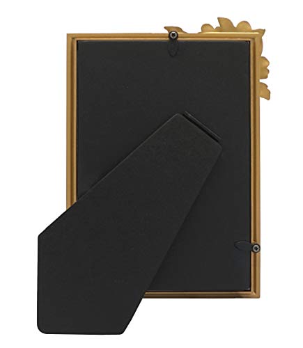 Gifty Gifty Vintage Grey Thin Boarder Floral Photo Frame / 4X6 In | For Vertical And Horizontal Display On Tabletops | Perfect For Home Decor, Wedding, Graduation, Or Milestone Photos #TOP1