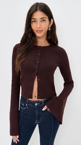 Good American Women's Bell Sleeve Knit Cardigan2
