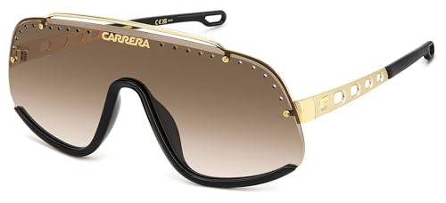 Carrera Flaglab 16 Rectangular Sunglasses, Brown Gold, 99/1/130