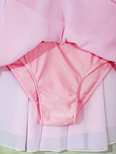 Yuumin Kids Girls Ice Figure Skating Dress Sleeveless Skate Competition Costumes Ballet Dance Tutu Skirt Pink B 12 Years #TOP5