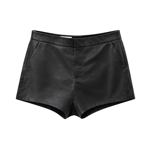 Short en cuir pour femme élégant Zerimar, vêtement en cuir véritable