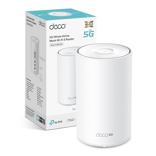 NEW TP-Link Deco X1500-5G 5G Router With SIM Card AX1500Mbps Mesh WiFi 6 Router Sub-6GHz 5G up to 4.67Gbps Ultra-Low Latency Dual Band Whole Home Mesh Connects 120 Devices