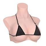 Genérico Peto De Silicona Realista con Formas De Pecho, Adecuado para Tipos De Cuerpos Grandes Y Reventados, para Travesti O Transgénero, Cosplay,C,#2+Silk Cotton