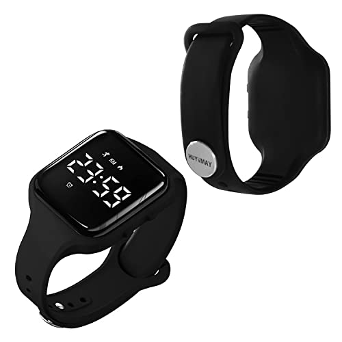 HUYVMAY Kinder Fitness Tracker Schrittzähler Uhr Jungen Mädchen Digital Uhr Fitnessuhr ohne App und Handy, 1 Stunde USB Aufladung für 21 Tage Nutzung, Wasserdicht mit Schrittzähler 3 Wecker