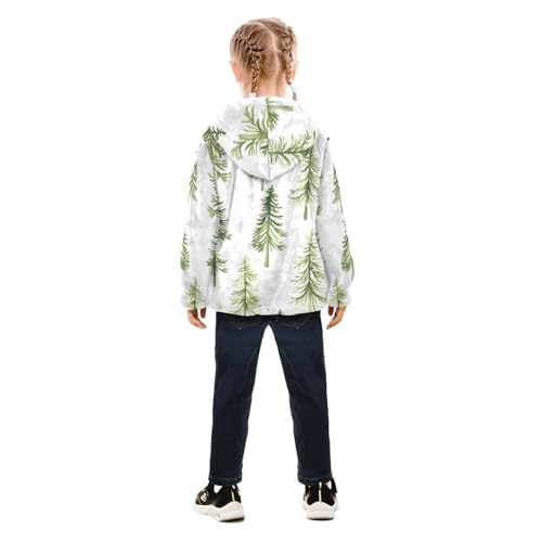 GuoChe Green Christmas Trees_4 Boy Fleece Jacket4