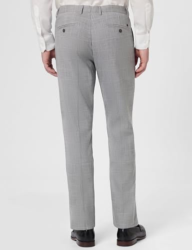 Image of Arrow Men Tapered fit Polyester CheckedMid-Rise waistTrousers