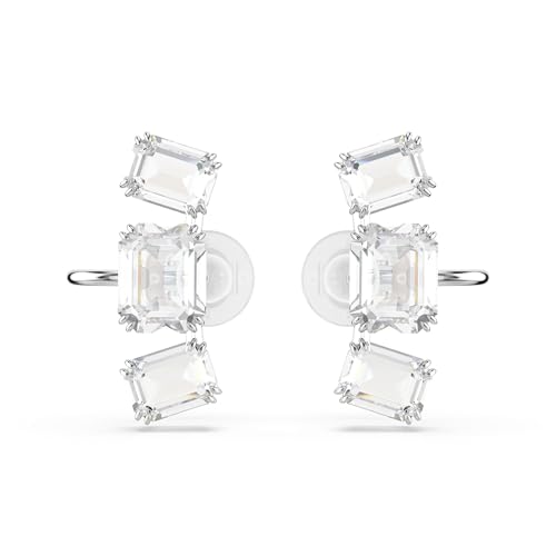 Swarovski Millenia Clip Earrings, Octagon Cut, Clear, Rhodium Finished
