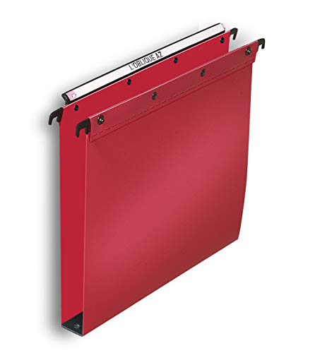 Carpeta colgante Elba Ultimate PP de 30 mm en color rojo pack de 10 unidades para archivo
