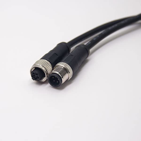 Miniatura 3 de M12 - Cable de sensor de 5 pines con codificación C macho a hembra, cable impermeable industrial sin desprendimiento, 1M AWG22