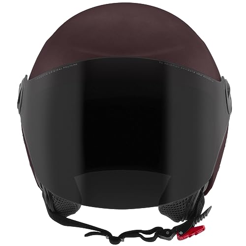 Capacete New Liberty Three Elite 60 Candy Red Viseira Fume Vermelho