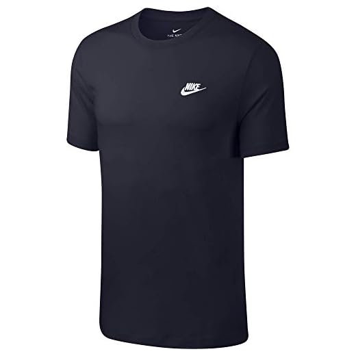 Nike Herren T-Shirt Sportswear Club, Obsidian/White, XL, AR4997-451