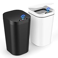 Gaethra 2er Set Mülleimer mit Sensor, 10L Automatischer Elektrischer Deckel Sensor, 3 Betriebsmodi, Leise Wasserdicht Intelligenter Abfallbehälter, für Küche Büro Wohnzimmer Badezimmer