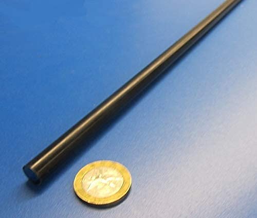 Miniatura 5 de Varilla redonda de acetal POM negro Delrin 0.375" (38") de diámetro x 5 pies de longitud, 4 piezas
