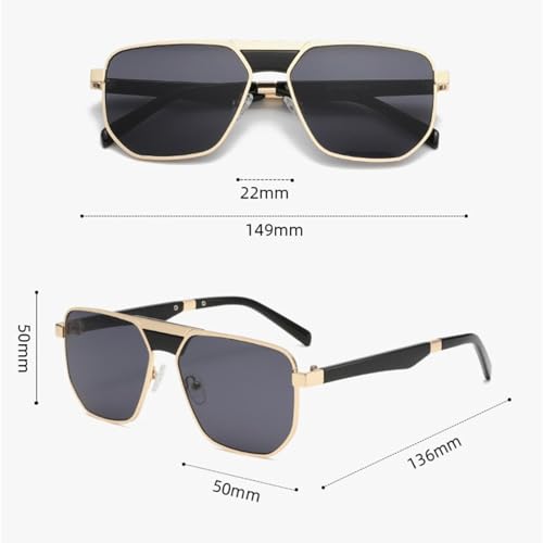 Lunettes de soleil de luxe vintage aux finitions classiques soignées