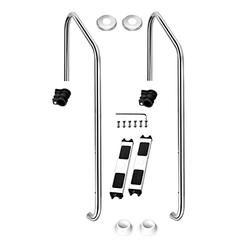 Escalera para piscina de acero inoxidable con 2 peldaños miniatura 1