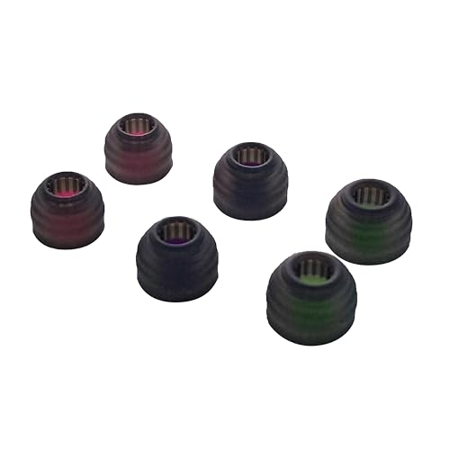 Image of HE Chang He Yin Sonic Eartips, Ripple Wall Earbud Tips, Replaceable Silicone Medical Grade Hypoallergic IEM Ear Plugs with Sonic Filter Zone, Optional S /M /L Size (S /M /L- Each Size)