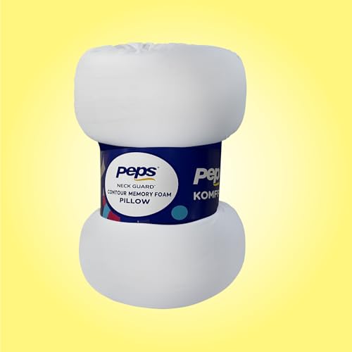 Image of peps Komffy Memory Foam Contour Pillow - Moulded, Orthopedic Neck Support | Small Size (20 x 12 x 3.5-4.5 Inch)