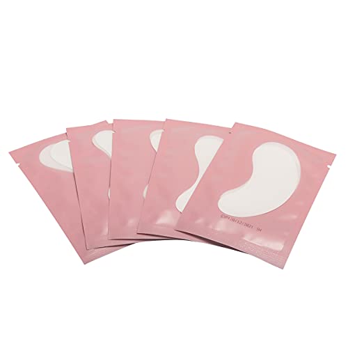 Parches para Pestañas 50pcs Gel de Ojos Almohadillas de Extensión para Pestañas Fadlash Parches Eye Gel Pads(Eye Pads-50-Rosa)