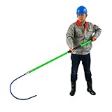 High Voltage Insulated Rescue Hook - 10 FT Fiberglass Pole, Lightweight Safety Tool for Substations, Auto Maintenance, and Factories - Emergency Protective Equipment (3m/