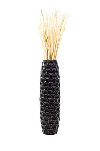 Image of Leewadee Large Floor Vase 34 inches Mango Wood for Pampas Grass, Dried Flowers