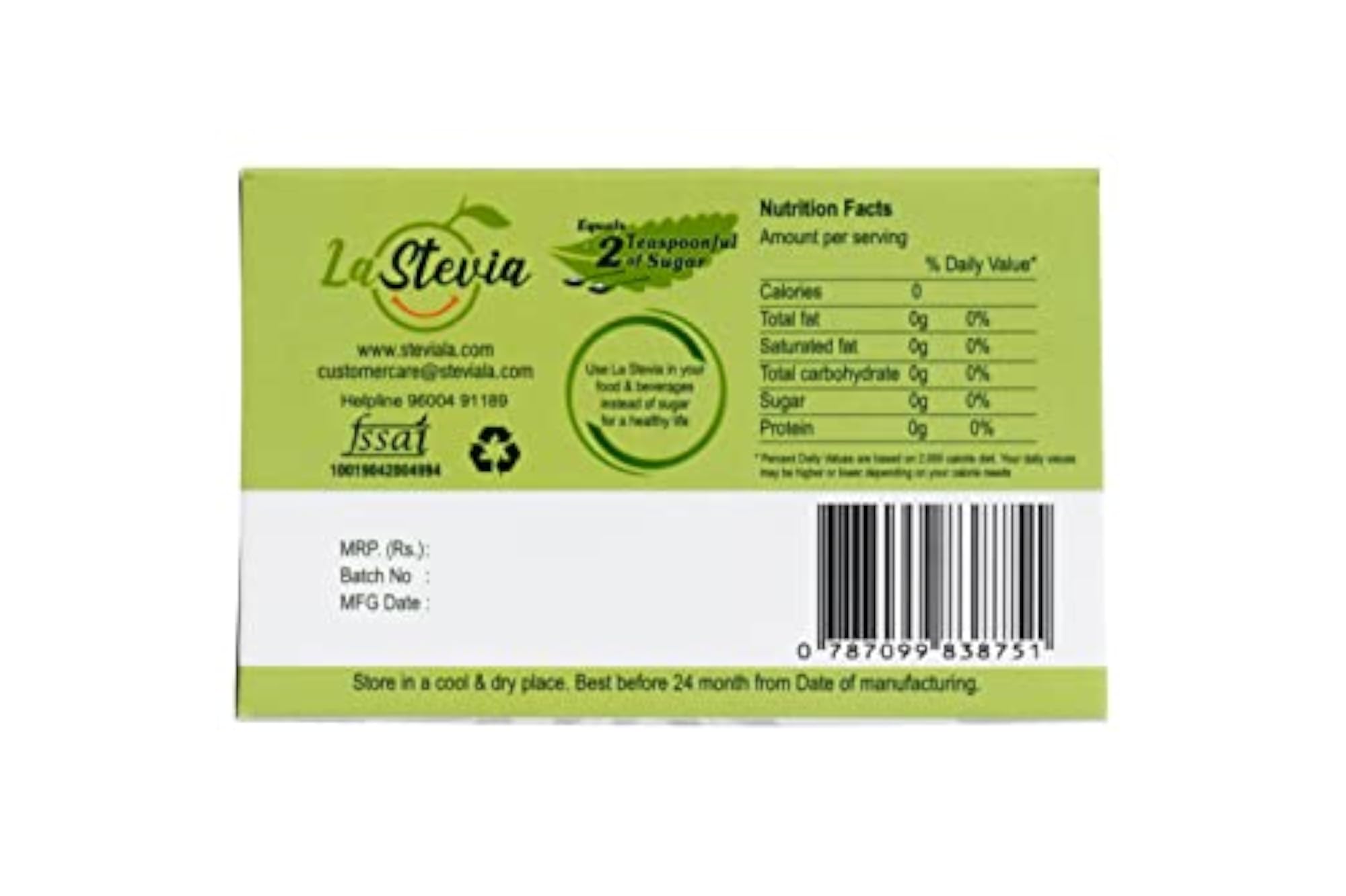 Stevia Sachets, 30 Count