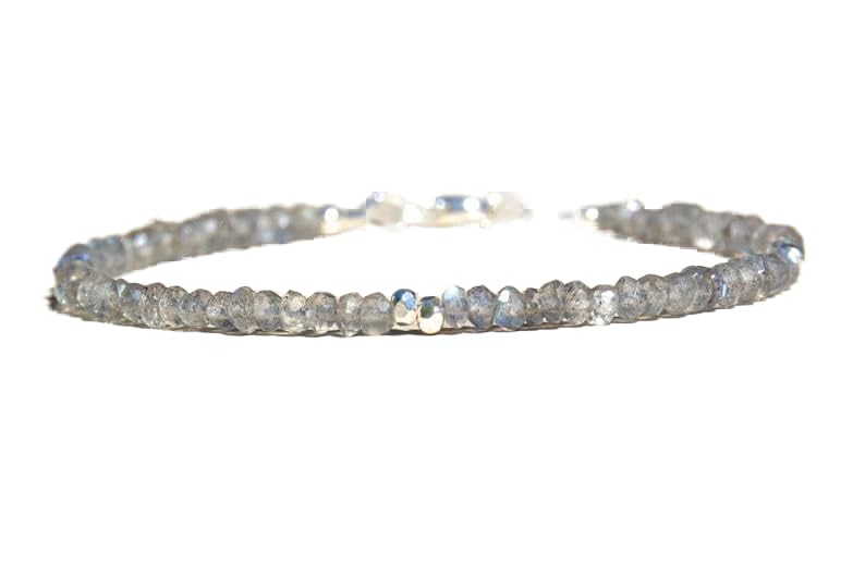 Bracelet labradorite 3mm l'accessoire stacking idéal pour le quotidien