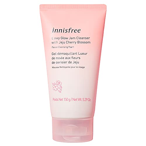 innisfree Cherry Blossom Dewy Glow Jam Cleanser Daily Face Wash, 5.29 Fl Oz (Pack of 1)