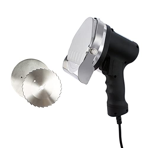 Electric Kebab Slicer Doner Knife Shawarma Cutter Handheld BBQ Roast Meat Cutting Machine Gyro Knife 220V/110V, Two Blades