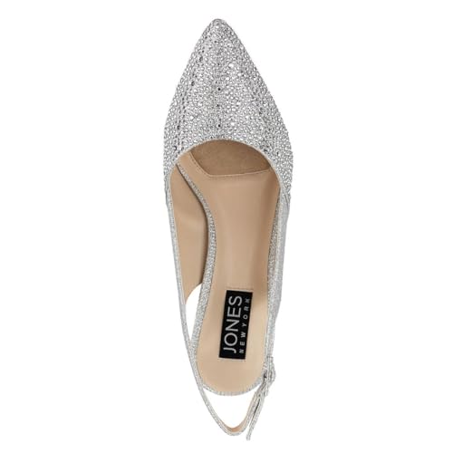Jones New York Women's Rhinestone Mid Heel Pumps with Buckle Strap and Pointed Toe - Medium and Wide Width Sizes4