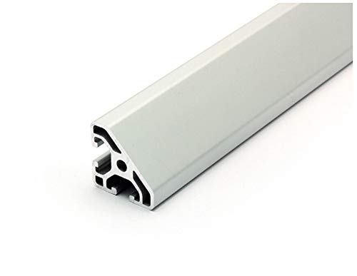 Aluminiumprofil 30x30L 45° Grad I-Typ Nut 6 (leicht), silber eloxiert. Aluminium Profil 30x30 Alu Profil 30 x 30 Montage- Systemprofil 1120mm Cover