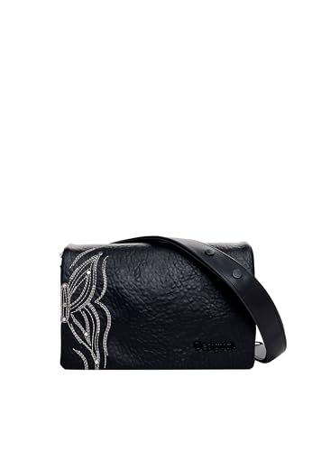 Desigual Sac à main en polyuréthane pour femme, noir, Noir