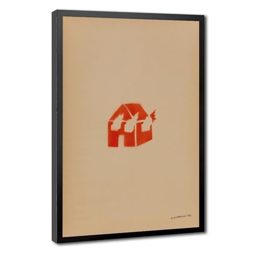 Toile Burning House par David Wojnarowicz avec cadre haut de gamme