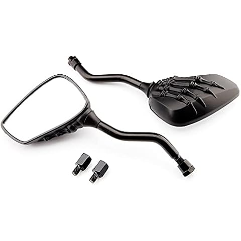 Motorcycle Mirrors For Honda For Suzuki For Kawasaki 2 Pieces Motorcycle Hand Claw Left Right Skeleton Hand Motorcycle Rearview Side Mirrors (Color : CB65) Cover