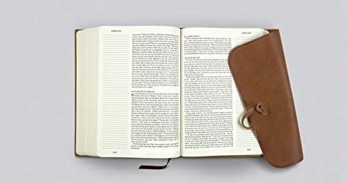Image of ESV Single Column Journaling Bible, Large Print (Brown, Flap with Strap)