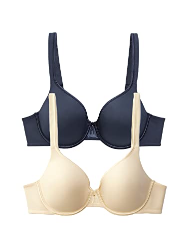 Vanity Fair Women's Bra with 2-Way Convertible Straps, Body Caress Full Coverage, Lightly Lined Cups up to DD