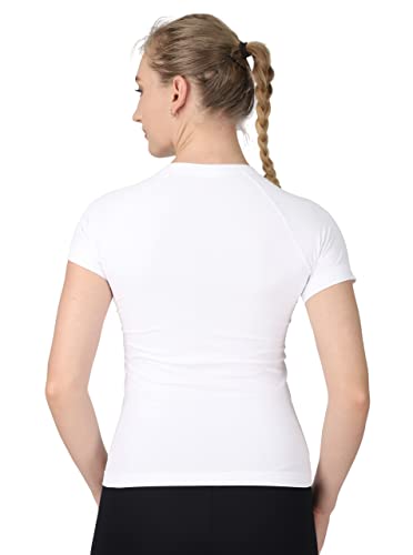 Image of MathCat Seamless Workout Tops for Women Short Sleeve Yoga Running Shirts,Breathable Athletic Compression Shirt Women XS-XL