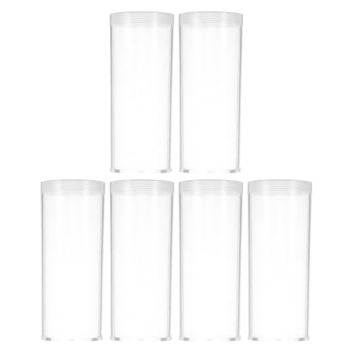 Tubos para monedas de plástico ULTECHNOVO de 32 mm con tapa sellada para almacenamiento de 6 piezas