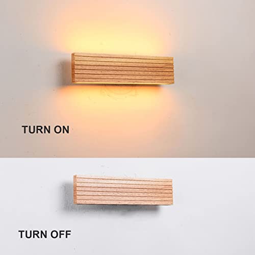 FREEDL Lampada da Parete Interno Legno LED Moderna...