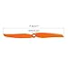 MECCANIXITY 7035 Propellers 7x3.5 Prop 2-Vane Fixed-Wing Orange Replacement Props with Adapter Rings for Airplane RC Plane, Pack of 8