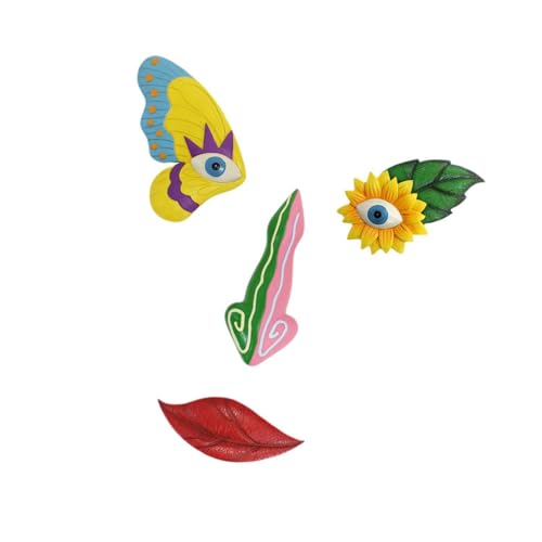 Dés Visages D'arbres Décor Extérieur Mignon Papillon coloré.