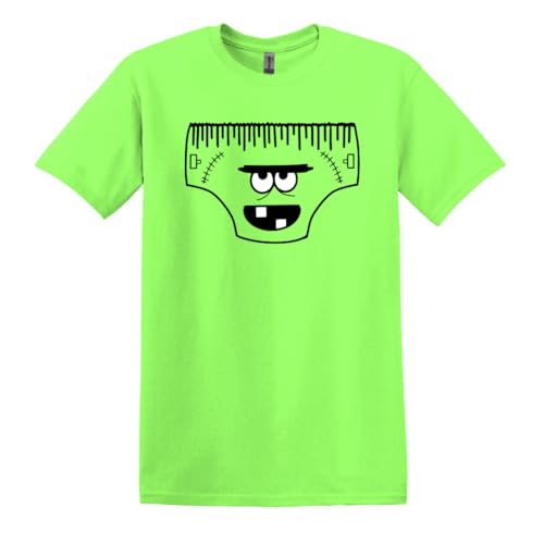 Scary Face Underwear - Neon Green T-Shirt - Available in youth and adult sizes!