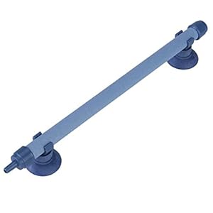 UEETEK 10 pulgadas de tanque de pescado de acuario de burbujas de pared de aire tubo de piedra con la taza de succión (azul)